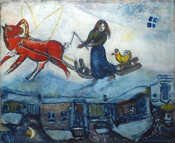 マルク・シャガール Painting - 赤い馬 赤い馬 カラー リトグラフ 現代 マルク シャガール